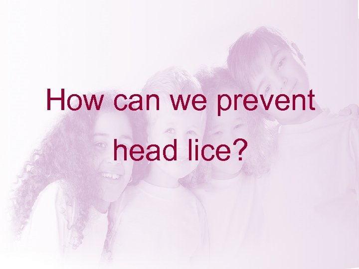 How can we prevent head lice? 
