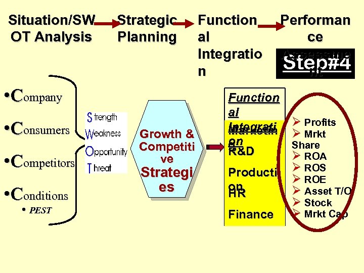 Situation/SW OT Analysis Strategic Planning Function al Integratio n • Company • Consumers •