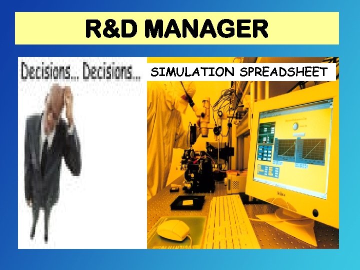 R&D MANAGER SIMULATION SPREADSHEET 
