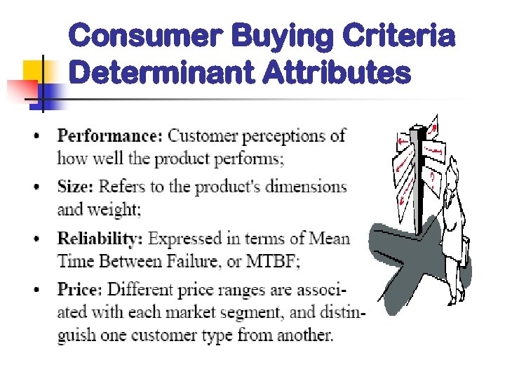 Consumer Buying Criteria Determinant Attributes 