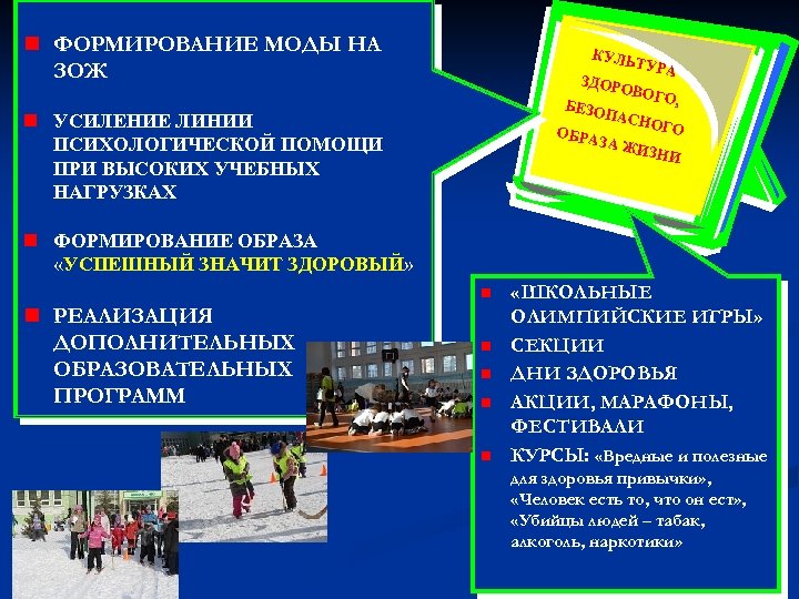  n ФОРМИРОВАНИЕ МОДЫ НА ЗОЖ КУЛЬ ТУРА ЗДОР ОВОГ О, БЕЗО ПАСН ОГО