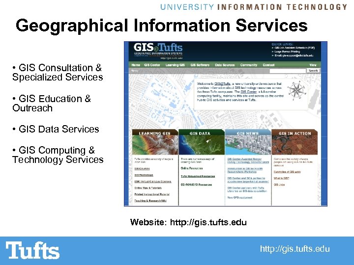 Geographical Information Services • GIS Consultation & Specialized Services • GIS Education & Outreach