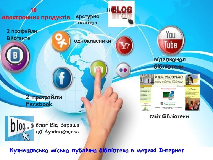18 електронних продуктів ературна Літ палітра 2 профайли ВКотакте однокласники відеоканал бібліотеки 2 профайли