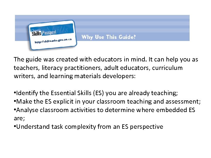 The guide was created with educators in mind. It can help you as teachers,