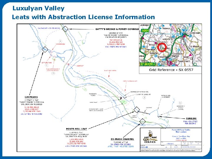 Luxulyan Valley Leats with Abstraction License Information 