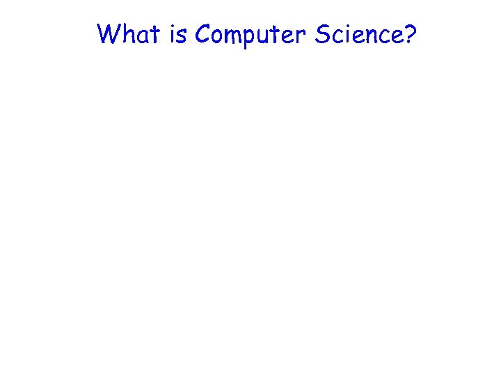 What is Computer Science? 