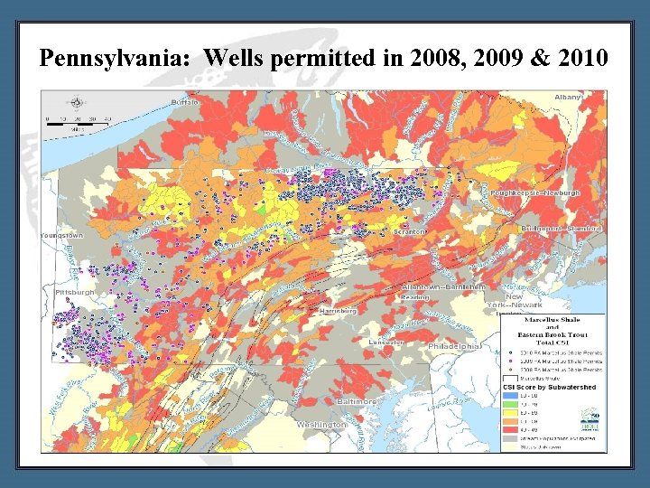 Pennsylvania: Wells permitted in 2008, 2009 & 2010 