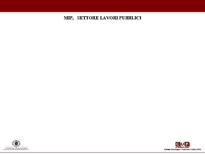 MIP, SETTORE LAVORI PUBBLICI 