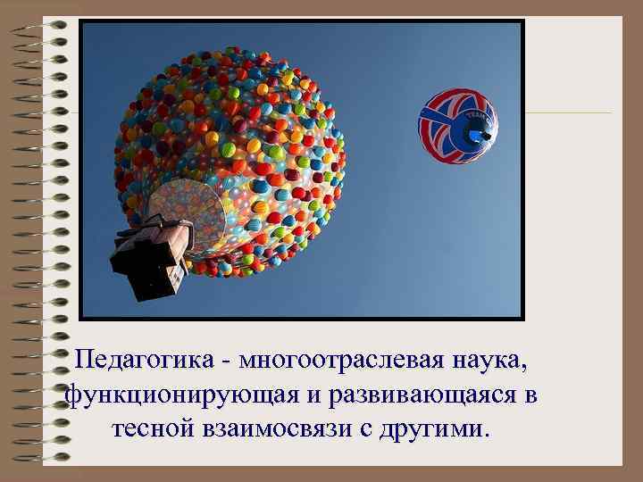Педагогика - многоотраслевая наука, функционирующая и развивающаяся в тесной взаимосвязи с другими. 