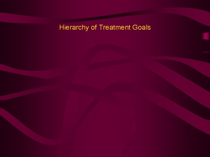 Hierarchy of Treatment Goals 