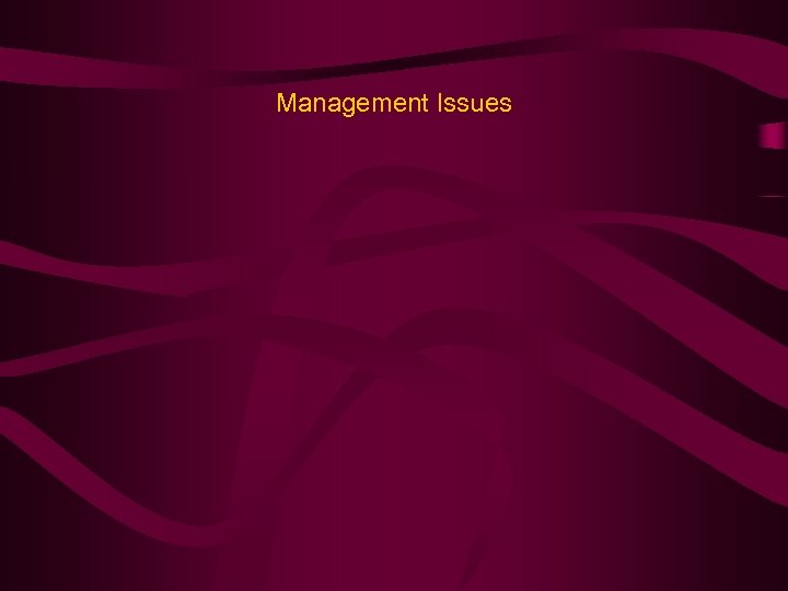 Management Issues 