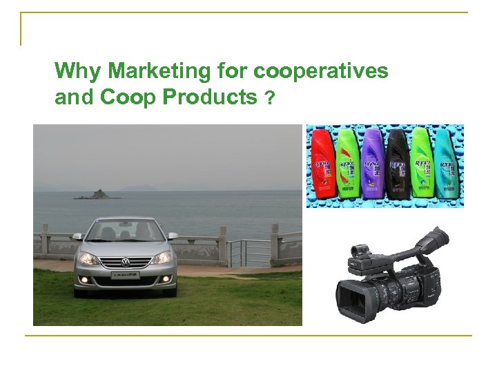 Why Marketing for cooperatives and Coop Products ? 