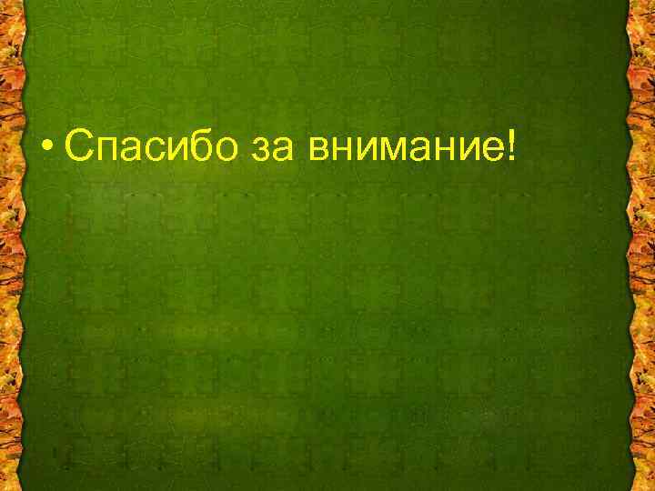  • Спасибо за внимание! 