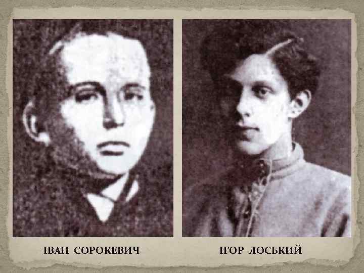 ІВАН СОРОКЕВИЧ ІГОР ЛОСЬКИЙ 