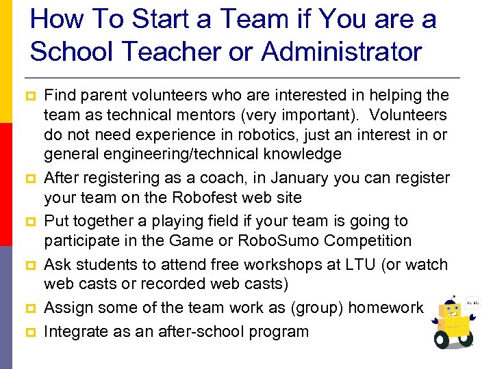 How To Start a Team if You are a School Teacher or Administrator p