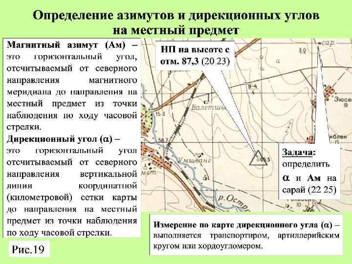 Карта с азимутом онлайн