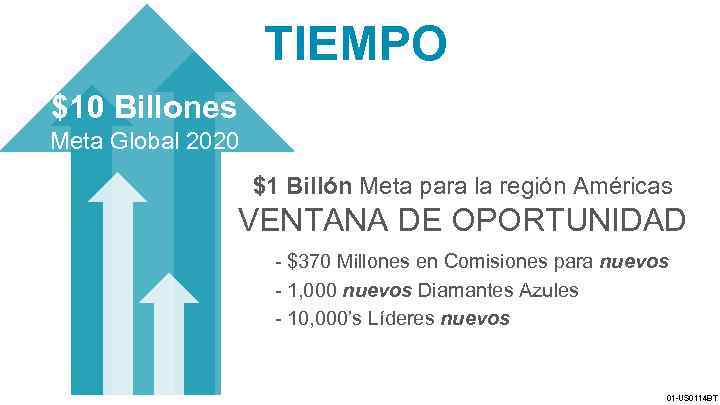 TIEMPO $10 Billones Meta Global 2020 $1 Billón Meta para la región Américas VENTANA