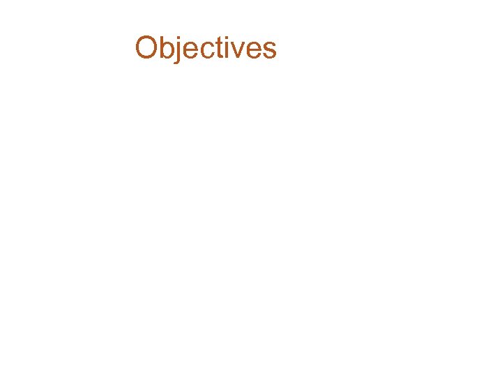 Objectives 