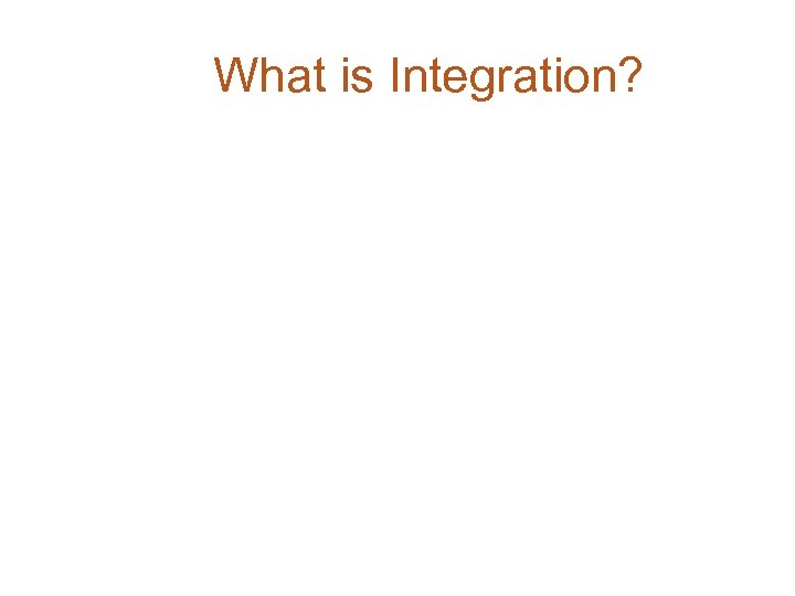 What is Integration? 