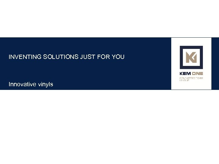 INVENTING SOLUTIONS JUST FOR YOU Innovative vinyls 