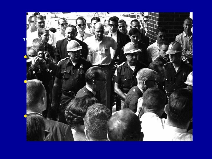 The White Resistance “Massive Resistance” • Refusal to obey court orders, citing doctine of