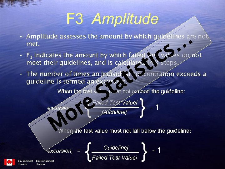 F 3 Amplitude … s ic • Amplitude assesses the amount by which guidelines