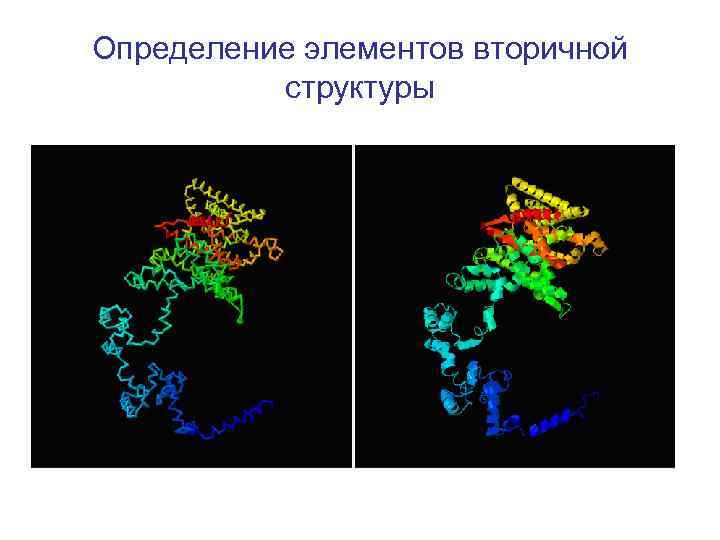 Определение элементов вторичной структуры 