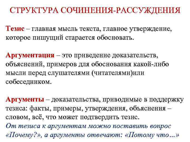 Тезис рассуждения