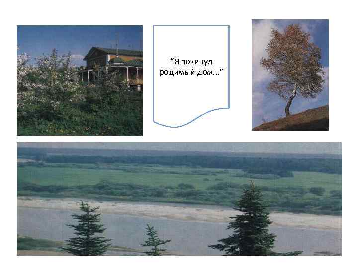 “Я покинул родимый дом. . . ” 