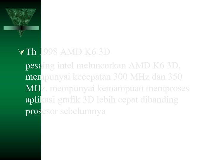  Th 1998 AMD K 6 3 D pesaing intel meluncurkan AMD K 6