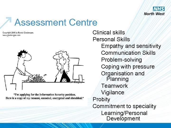 Assessment Centre Clinical skills Personal Skills Empathy and sensitivity Communication Skills Problem-solving Coping with
