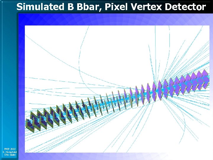Simulated B Bbar, Pixel Vertex Detector FPCP 2003 K. Honscheid Ohio State 