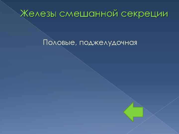 Железы смешанной секреции Половые, поджелудочная 