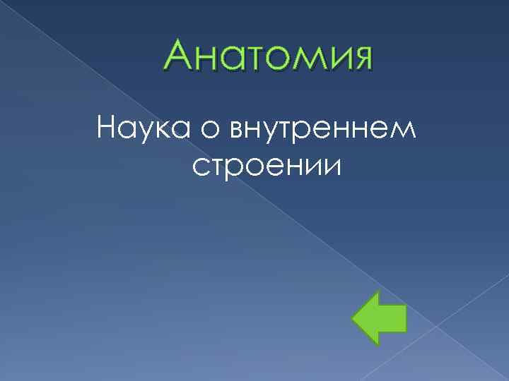 Анатомия Наука о внутреннем строении 