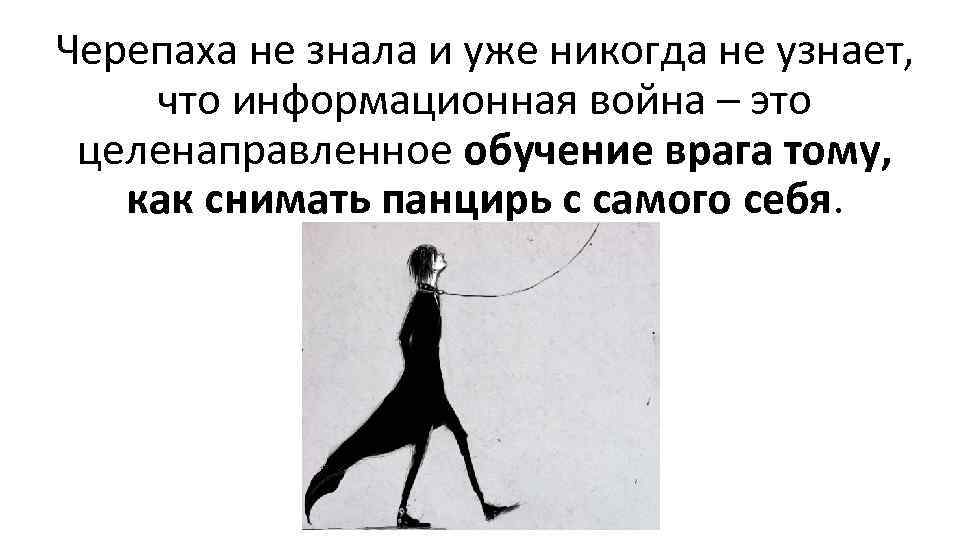 Черепаха не знала и уже никогда не узнает, что информационная война – это целенаправленное