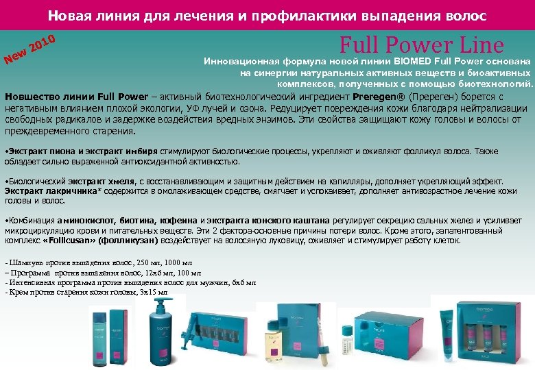 Новая линия для лечения и профилактики выпадения волос 0 w Ne 1 20 Full