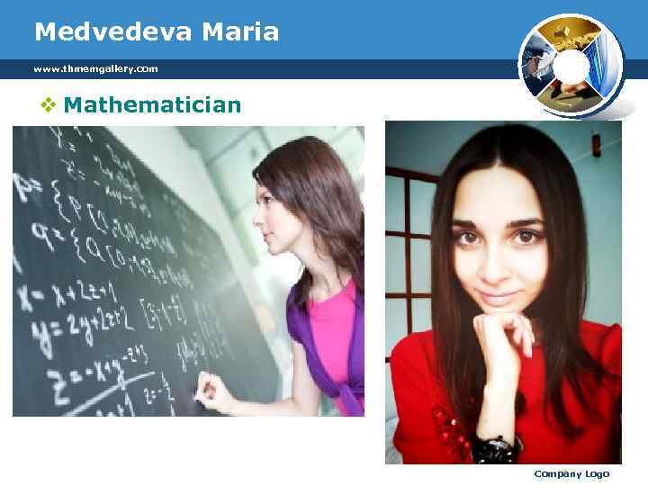 Medvedeva Maria www. thmemgallery. com v Mathematician Company Logo 