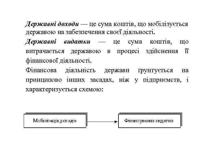 Державні доходи — це сума коштів, що мобілізується державою на забезпечення своєї діяльності. Державні