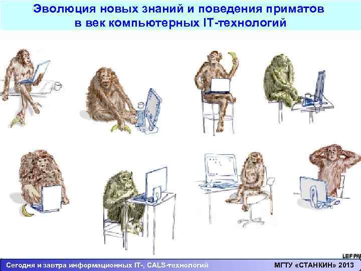 Эволюция новых знаний и поведения приматов в век компьютерных IT-технологий Сегодня и завтра информационных