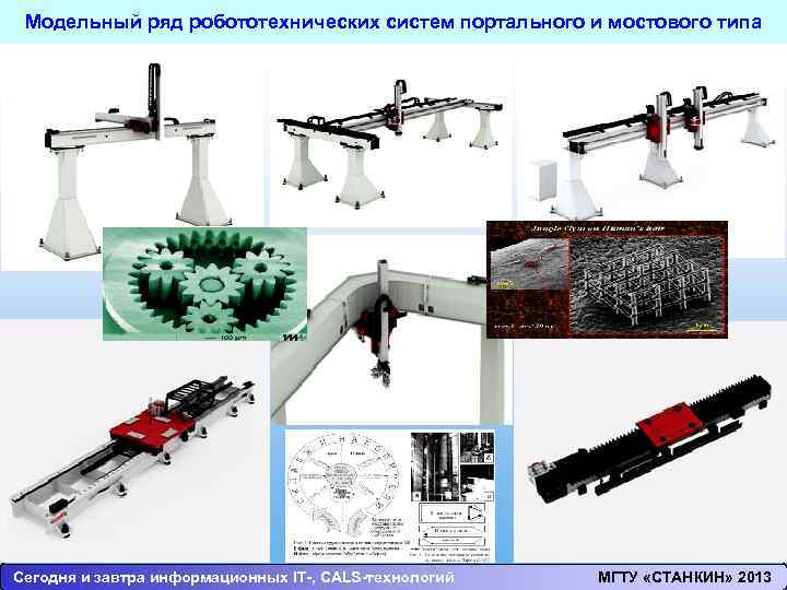 Модельный ряд робототехнических систем портального и мостового типа Сегодня и завтра информационных IT-, CALS-технологий