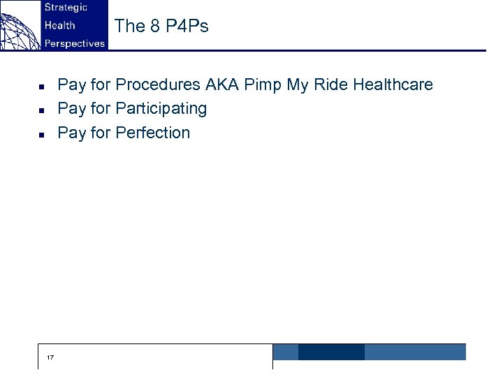 The 8 P 4 Ps Pay for Procedures AKA Pimp My Ride Healthcare Pay