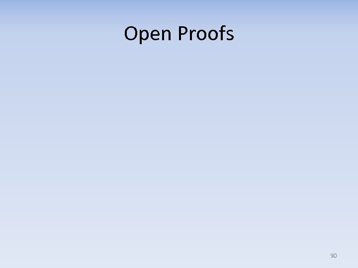 Open Proofs 90 