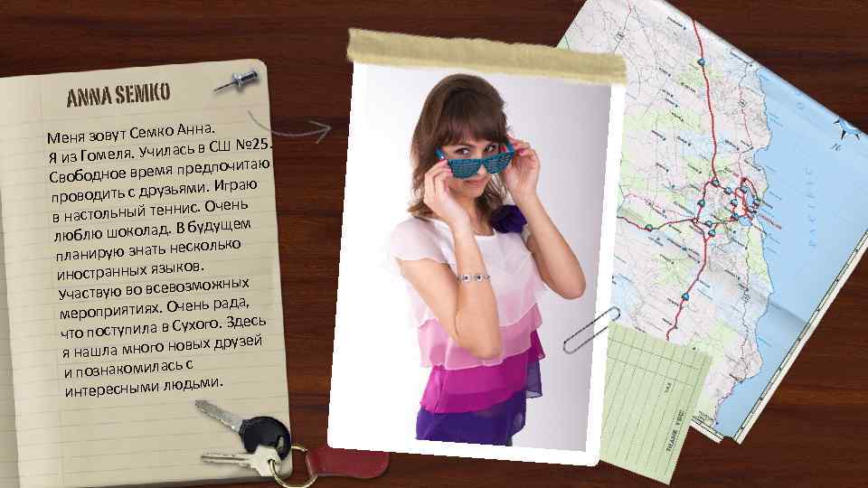 о Анна. Меня зовут Семк № 25. ля. Училась в СШ Я из Гоме