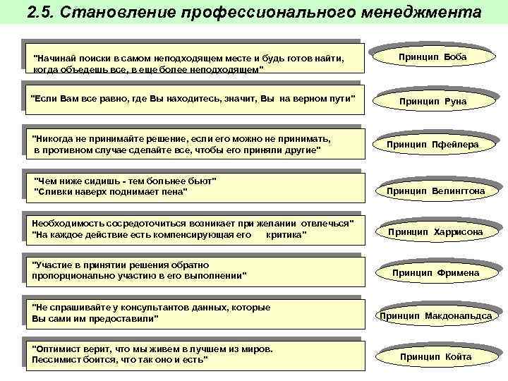 2. 5. Становление профессионального менеджмента 