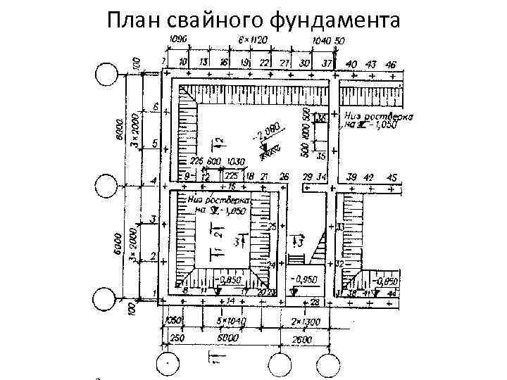 План свайного фундамента чертеж