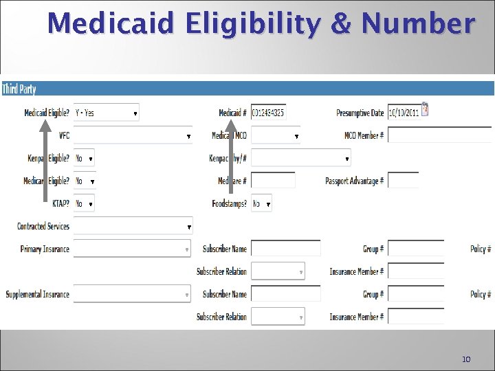 Medicaid Eligibility & Number 10 