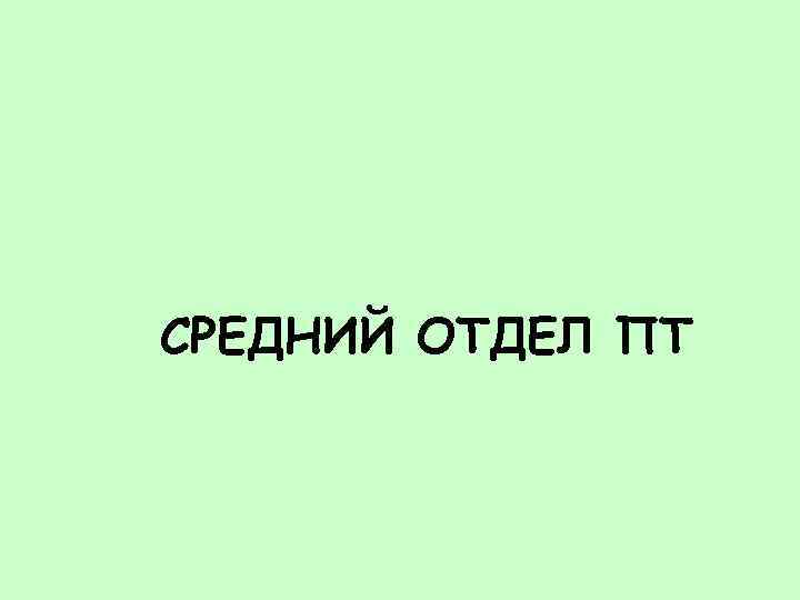 СРЕДНИЙ ОТДЕЛ ПТ 