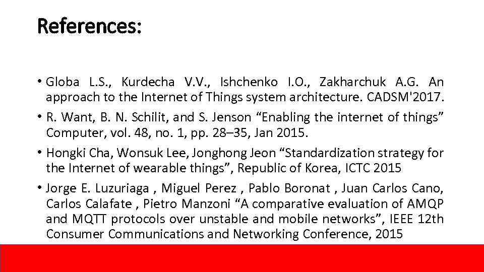 References: • Globa L. S. , Kurdecha V. V. , Ishchenko I. O. ,