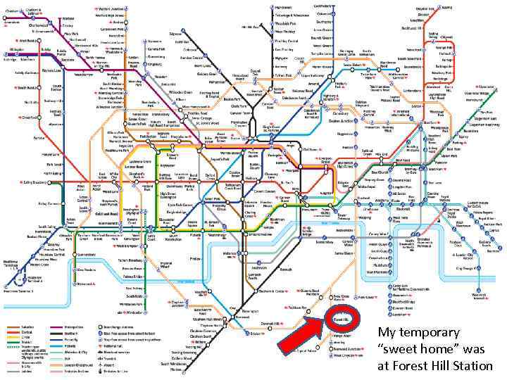 My temporary “sweet home” was at Forest Hill Station 