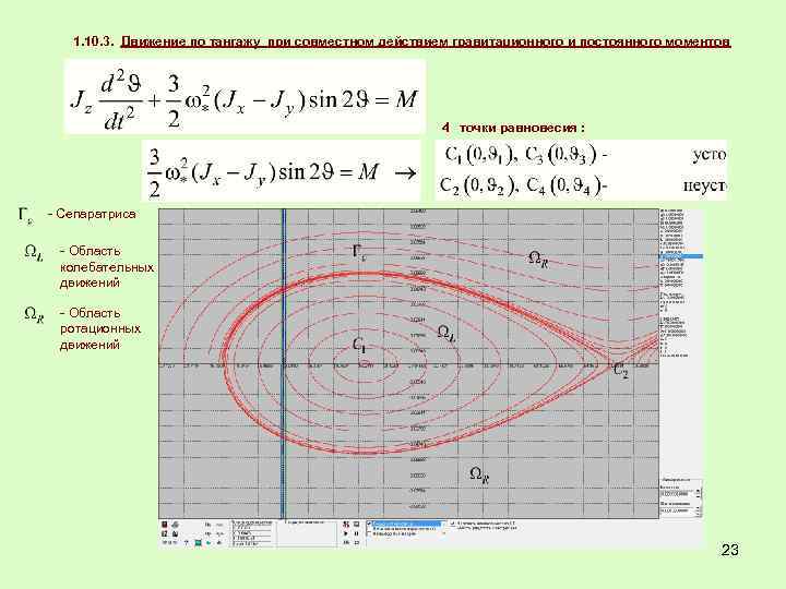 1. 10. 3. Движение по тангажу при совместном действием гравитационного и постоянного моментов 4